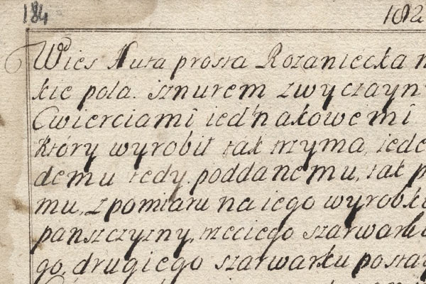 Huta Rozaniecka – tax census 1754
