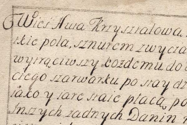 Huta Kryształowa – the 1754 tax census